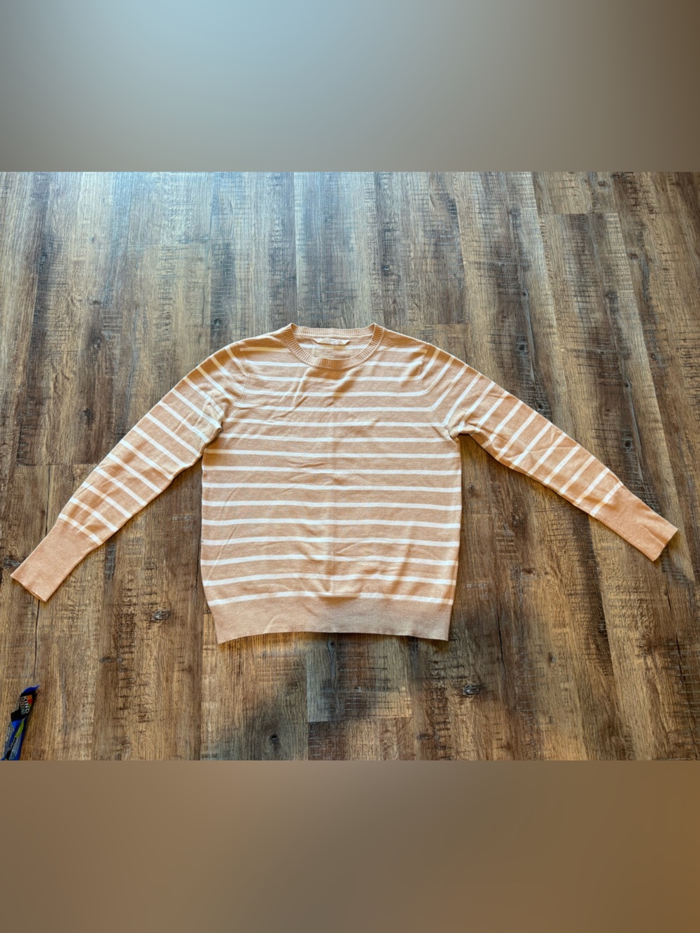 Primark Tan and White Striped Knit Top